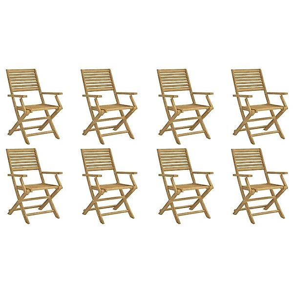 vidaXL Gartenstühle 8 Stk Klappbar 54,5x61,5x86,5cm Massivholz Akazie 32142 günstig online kaufen