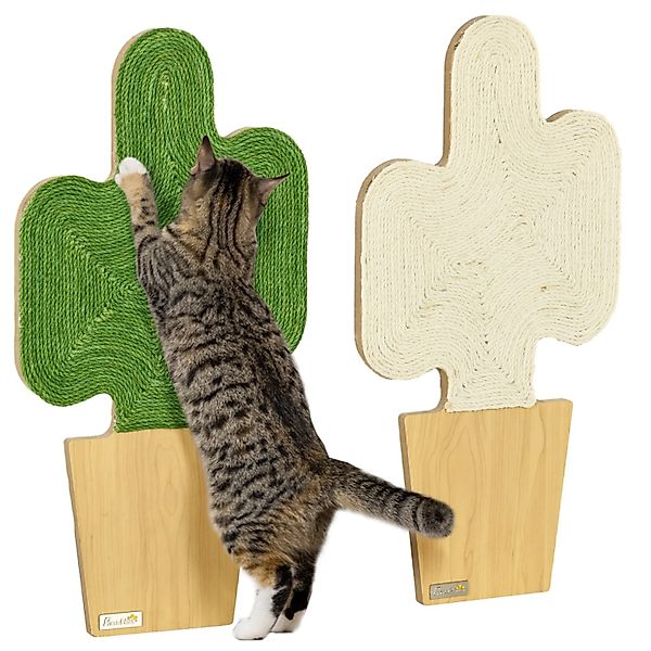PawHut Kratzmatte 2er Set mit Haken im Kakteen-Design günstig online kaufen