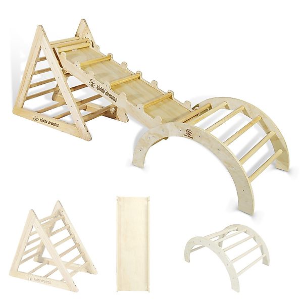 CCLIFE Klettergerüst Montessori Kletterdreieck mit Rutsche günstig online kaufen
