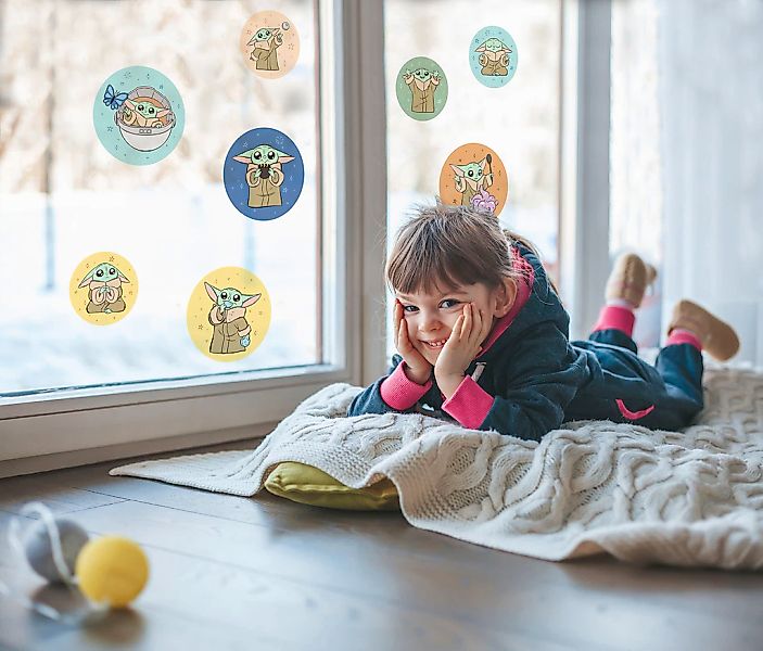 Komar Fensterbild "Grogu - Padawan Bubbles - Größe 30 x 30 cm, 2 Bogen" Fen günstig online kaufen