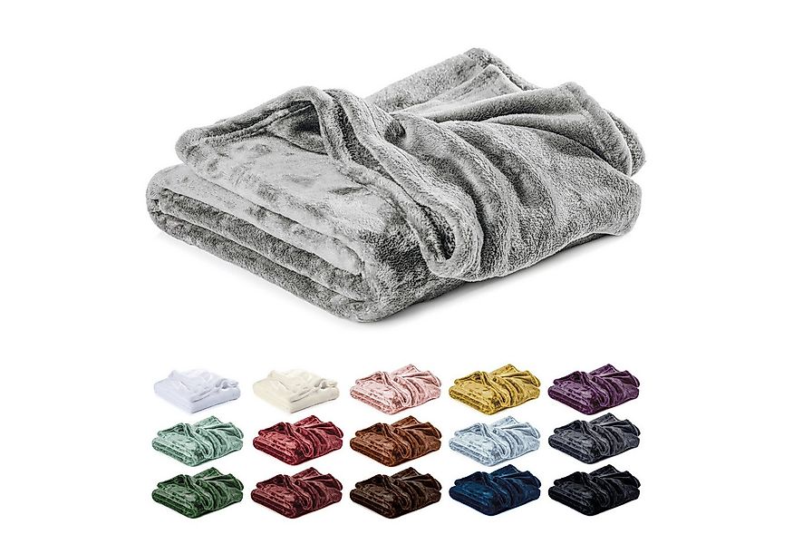 Wohndecke Kuscheldecke, Fleecedecke, Wolldecke flauschig und weich, Lavea, günstig online kaufen