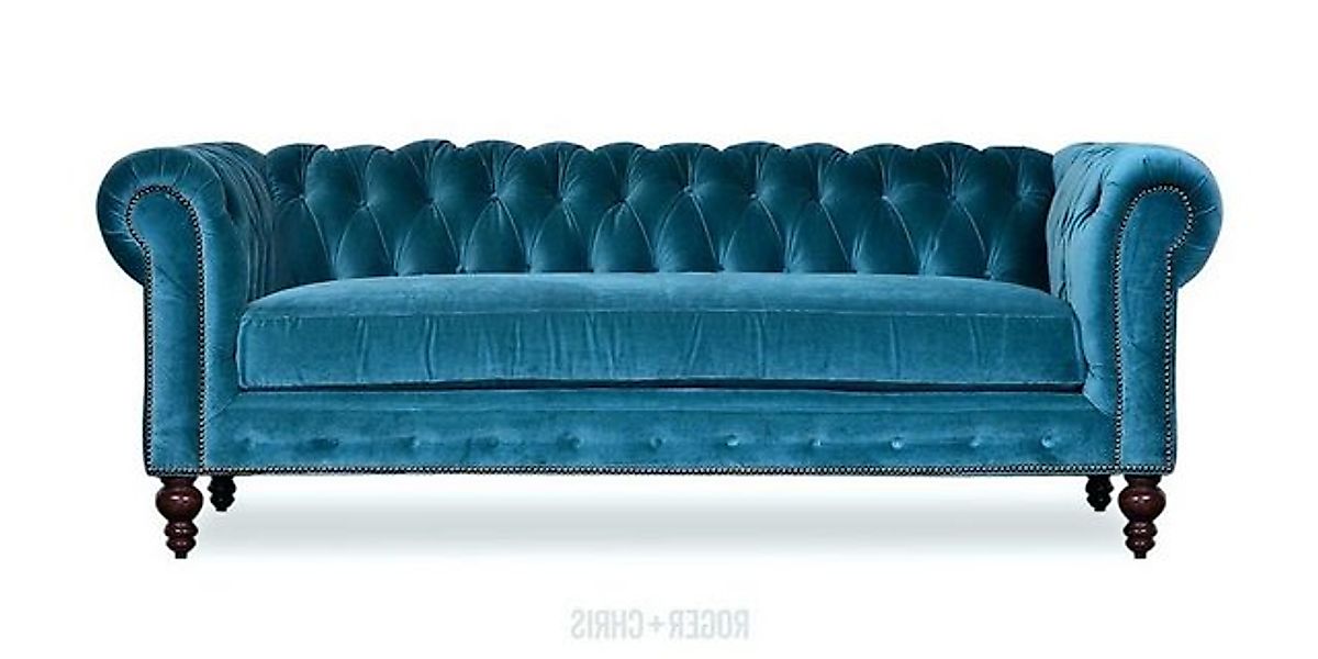 Xlmoebel Sofa Chesterfield Wohnzimmer Sofa aus Samt mit Polsterung, 3-Sitze günstig online kaufen