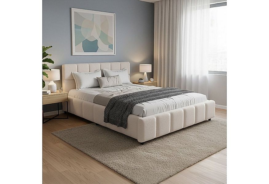 Juskys Polsterbett Florenz, Bubble Design, bis 500 kg belastbar, Pflegeleic günstig online kaufen