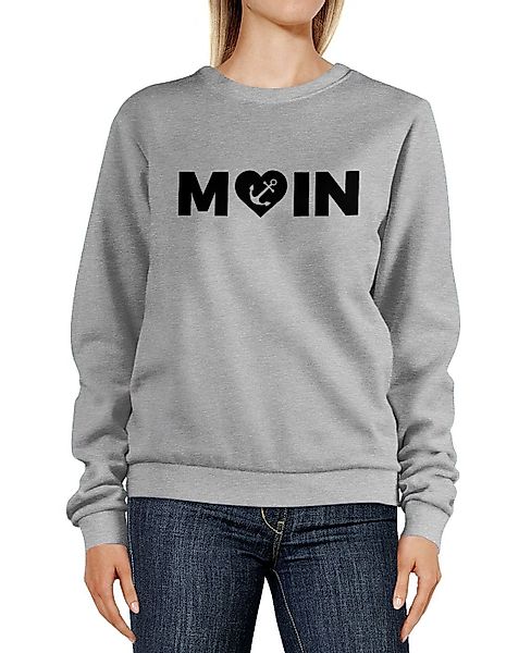 MoonWorks Sweatshirt Sweatshirt Damen Aufdruck Moin günstig online kaufen
