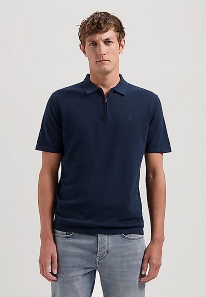 Dstrezzed Poloshirt – Casual Polo-Shirt -  Baumwoll Polo einfarbig – Zip Po günstig online kaufen