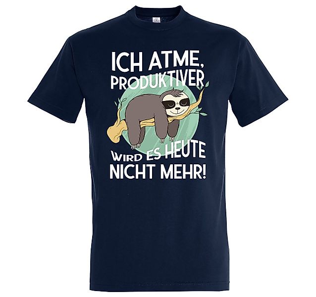 Youth Designz T-Shirt Ich Atme, Produktiver wird es heute nicht mehr Herren günstig online kaufen