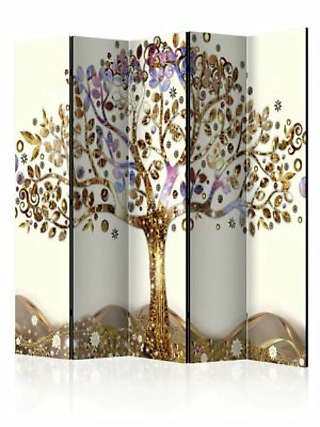 artgeist Paravent Golden Tree II [Room Dividers] braun-kombi Gr. 225 x 172 günstig online kaufen