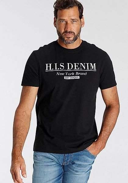H.I.S T-Shirt schmale Passform, bedrucktes Design, Rundhalsausschnitt günstig online kaufen