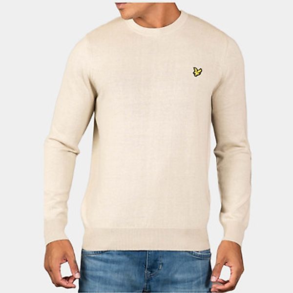 Lyle & Scott  Pullover Cotton merino crew neck jumper - grey taupe günstig online kaufen
