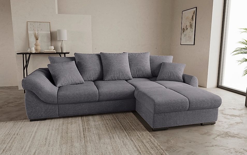 Mr. Couch Ecksofa »Livorno DuraFlex L-Form«, inkl. Hochschläfer-Bettauszug, günstig online kaufen
