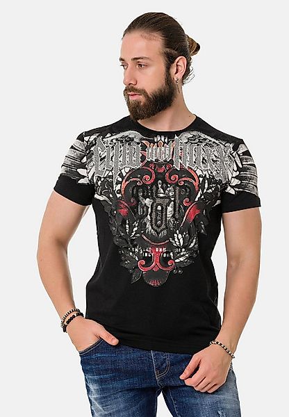 Cipo & Baxx T-Shirt T-Shirt aus hochwertiger Baumwolle günstig online kaufen