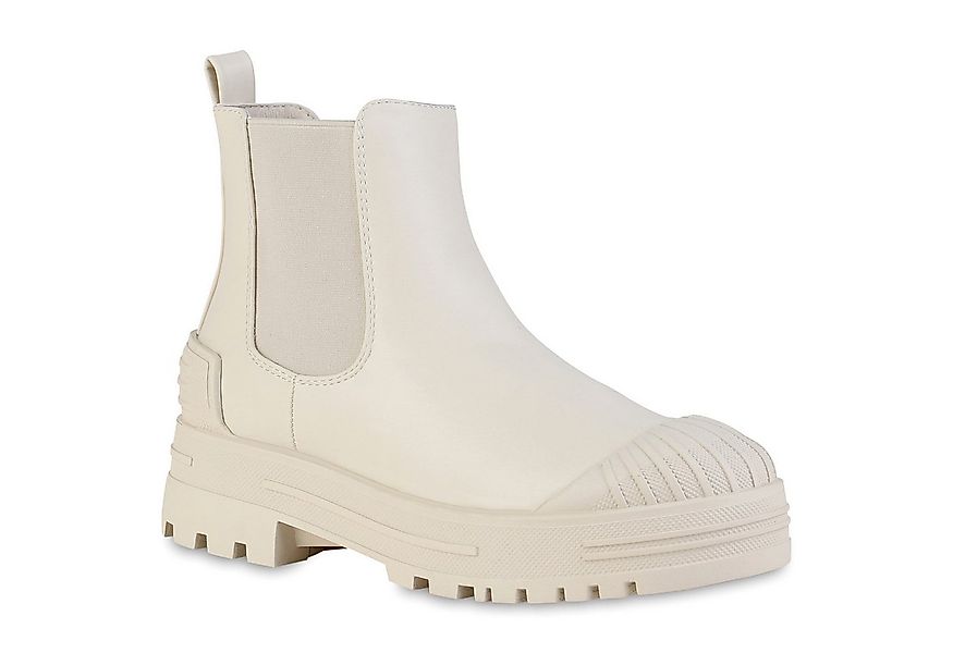 VAN HILL 839381 Chelseaboots Damen Stiefeletten Chelsea Boots Blockabsatz P günstig online kaufen