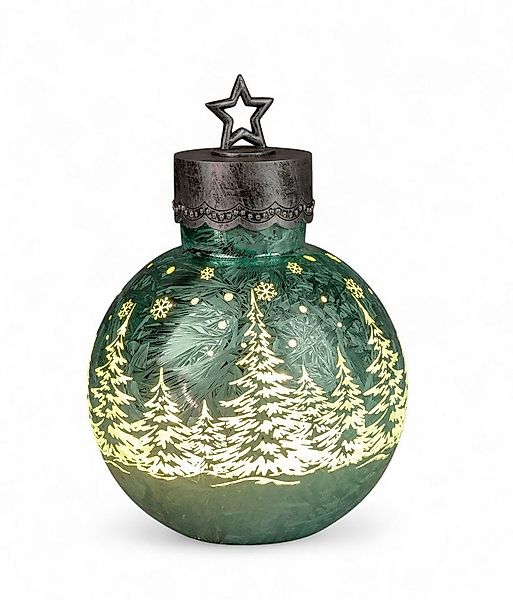 formano LED Dekolicht XXL Glas-Kugel Frosty Mint 30 cm Timer 6h/18h Weihnac günstig online kaufen