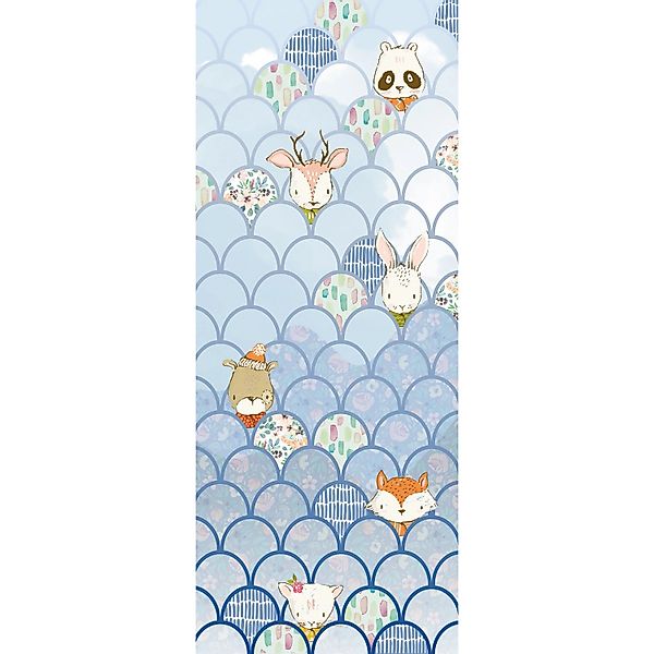 Komar Fototapete Vlies Scribble Park Panel 100 x 250 cm  100 x 250 cm günstig online kaufen