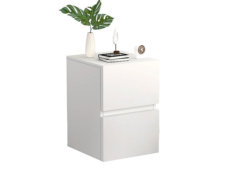 oyajia Nachttisch Nachtschrank mit 2 Schubladen für Schlafzimmer Wohnzimmer günstig online kaufen