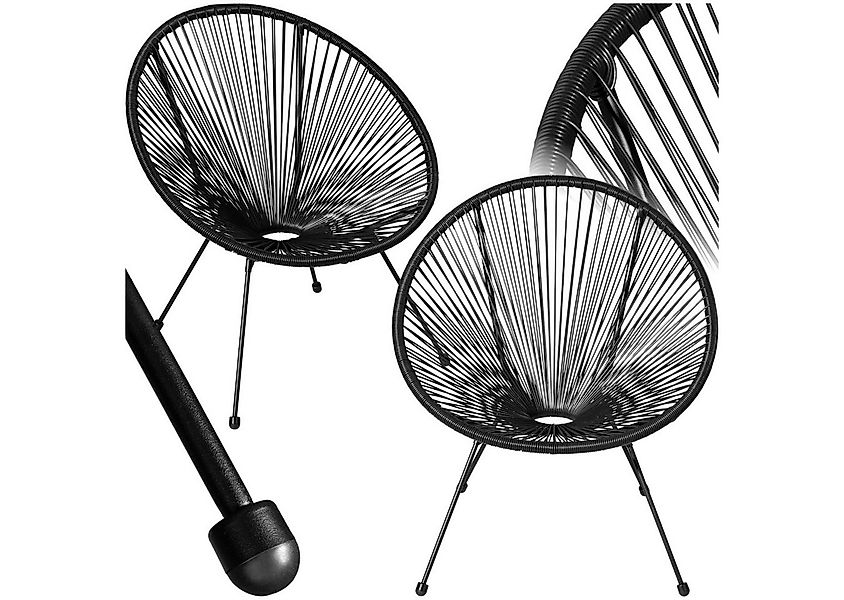 tectake Gartenstuhl 2er Set Gartenstuhl (Set., 1 St), Elastische Stränge au günstig online kaufen