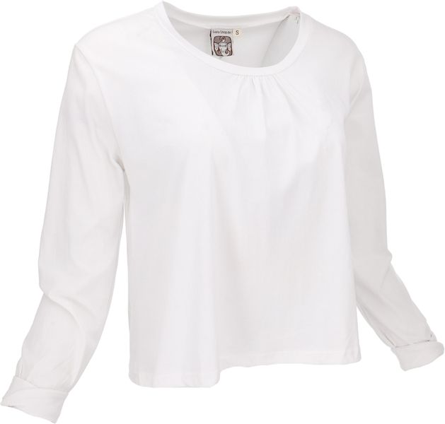 Guru-Shop Longsleeve Einfarbiges Basic Shirt, lockeres günstig online kaufen