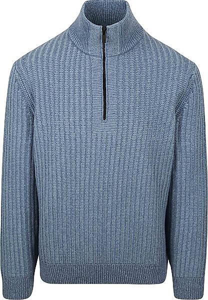 BOSS Kwinter Half Zip Pullover Wool Blend Blau - Größe XL günstig online kaufen