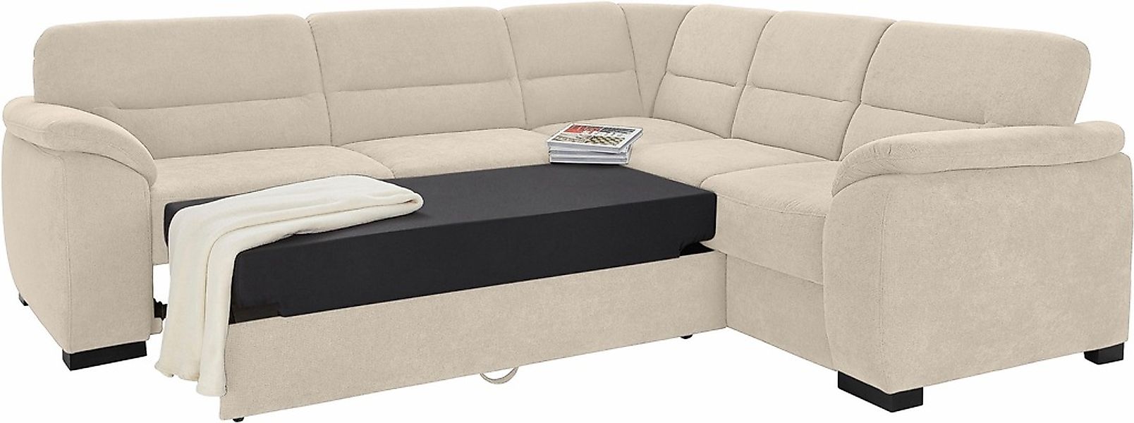 sit&more Ecksofa "Montego L-Form, B: 256cm" wahlweise mit Bettfunktion und günstig online kaufen