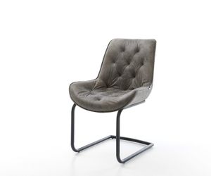 DELIFE Polsterstuhl Taimi-Flex, Freischwinger rund Schwarz günstig online kaufen