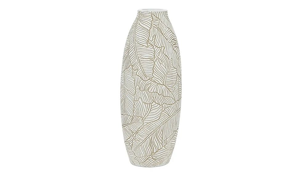HOME STORY Deko Vase   ¦ weiß ¦ Polyresin (Kunstharz) ¦ Maße (cm): H: 43  Ø günstig online kaufen