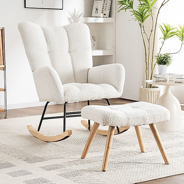 HAUSS SPOLE Schaukelstuhl Ergonomisch inklusive Fußhocker, günstig online kaufen