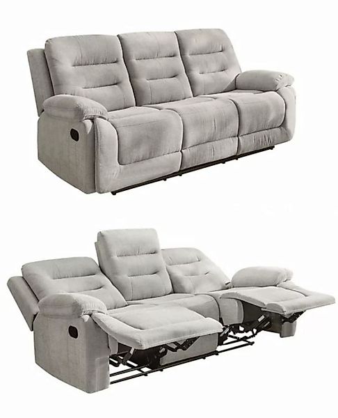 luma-home 3-Sitzer 15503, Sofa mit halbautomatischer Relaxfunktion 220 cm b günstig online kaufen