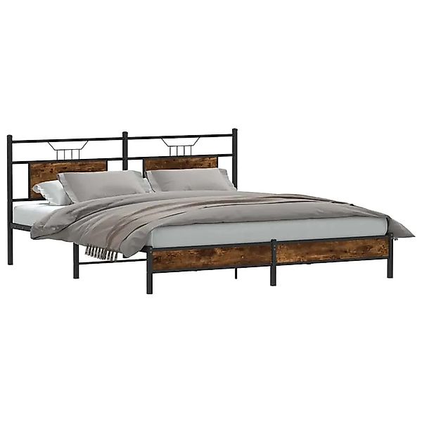 vidaXL Bettgestell Ohne Matratze Räuchereiche 183x203 cm Holzwerkstoff 4106 günstig online kaufen