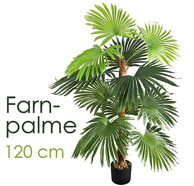 Kunstpalme Kunstpflanze Palme Palmfarn Farnpalme Plastik Künstliche Pflanze günstig online kaufen