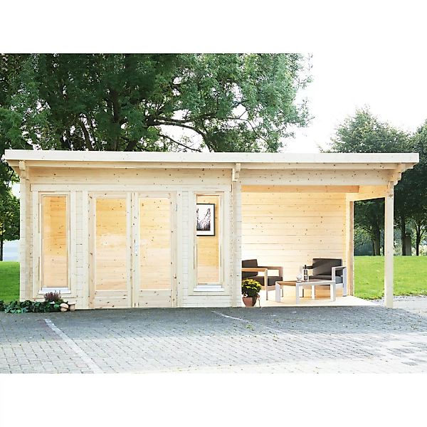 W. Finnhaus Holz-Gartenhaus Trondheim 70-B  BxT 640x360 dav. 280 cm Anbau l günstig online kaufen