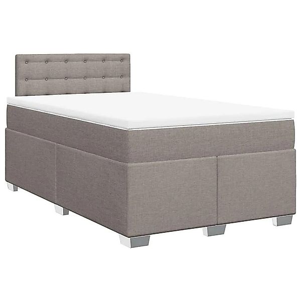 vidaXL Boxspringbett mit Matratze Taupe 120x190 cm Stoff 3285845 günstig online kaufen