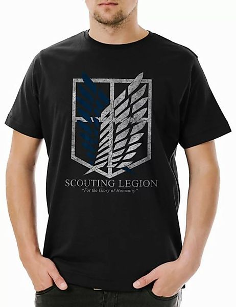 Urban Backwoods Print-Shirt Scouting Legion Herren T-Shirt Attack On Logo S günstig online kaufen