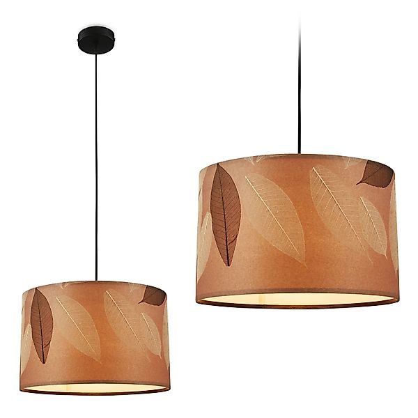 Briloner Pendelleuchte Swing Nature 1-flammig E27 Fassung Kaffee günstig online kaufen