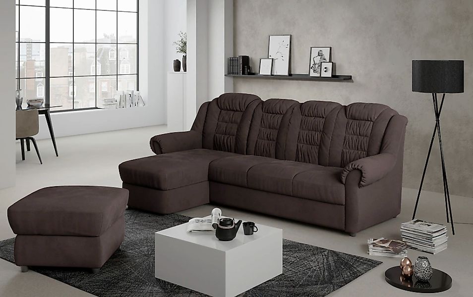 Home affaire Ecksofa "Boston L-Form" mit hoher Rückenlehne, wahlweise mit B günstig online kaufen