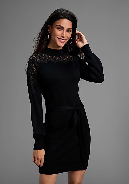 Laura Scott Strickkleid, mit edler Spitze günstig online kaufen