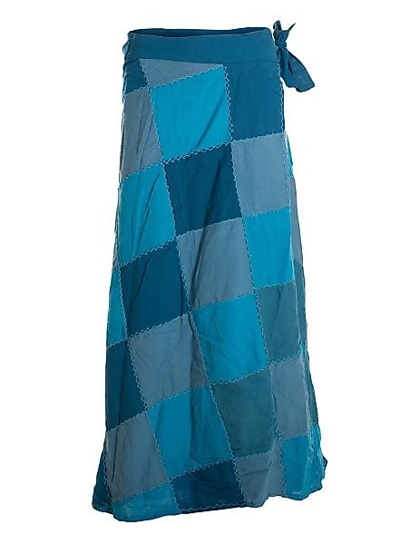 Vishes Wickelrock Langer Patchwork-Rock Wickel-Rock Wickel-Kleid günstig online kaufen
