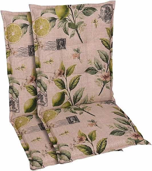 GO-DE Sesselauflage Lemon sand - Maße BxLxH ca.: 50 cm x 108 cm x 7 cm günstig online kaufen