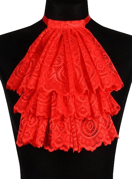 thetru Krawatte Spitzenjabot rot Unverzichtbares Accessoire für Funkenmarie günstig online kaufen