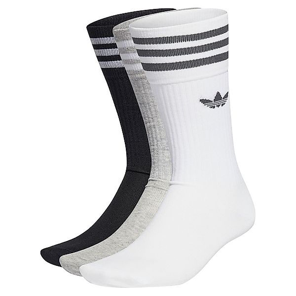 Adidas Originals Solid Crew Socken EU 31-34 White / Medium Grey Heather / B günstig online kaufen