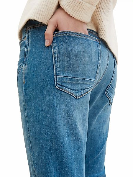 Tom Tailor Damen Jeans TAPERED RELAXED - Relaxed Fit - Blau Used Mid Stone günstig online kaufen