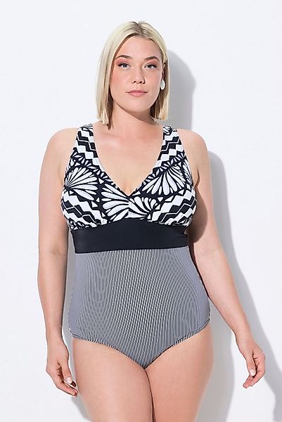 Ulla Popken Badeanzug Badeanzug Zierband Softcups recycelt günstig online kaufen