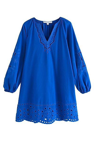Next Minikleid Langärmeliges Kleid mit Lochspitze (1-tlg) günstig online kaufen