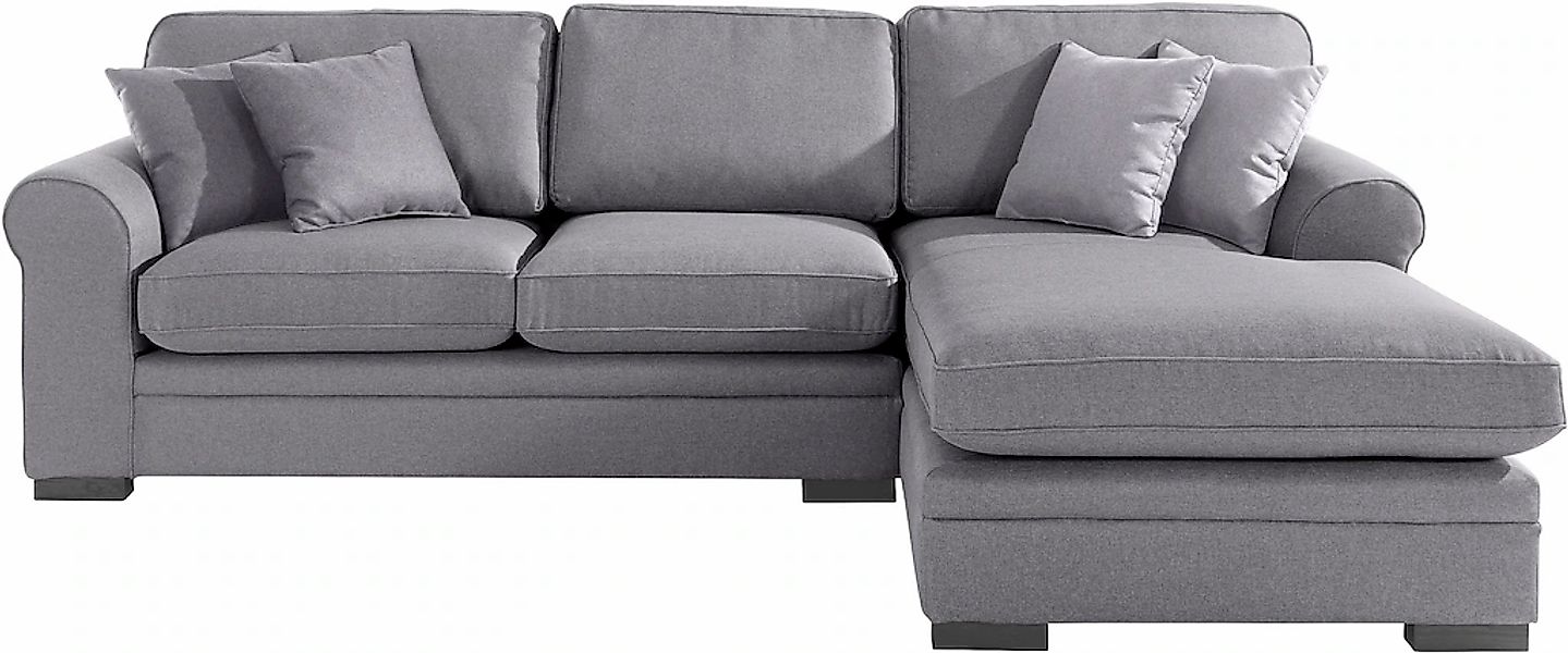 Home affaire Ecksofa "Broughton L-Form", weicher Sitzkomfort, incl. 4 Zierk günstig online kaufen