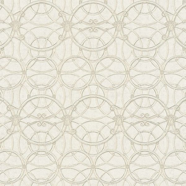 Bricoflor Edle Tapete in Weiß Silber Metallic Effekt Tapete im Neobarock St günstig online kaufen