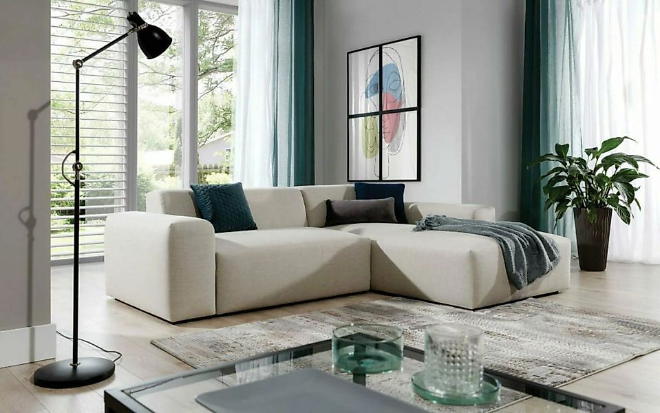 JVmoebel Ecksofa, Ecksofa Sofa Couch Polster Wohnlandschaft Textil Eck Sofa günstig online kaufen