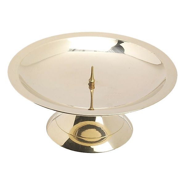 NKlaus Tischkerzenhalter Scheibenleuchter Ø13cm Messing Gold günstig online kaufen