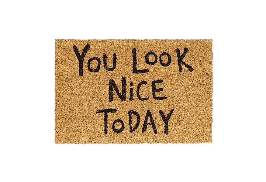 relaxdays Fußmatte Kokos YOU LOOK NICE, Höhe: 15 mm günstig online kaufen