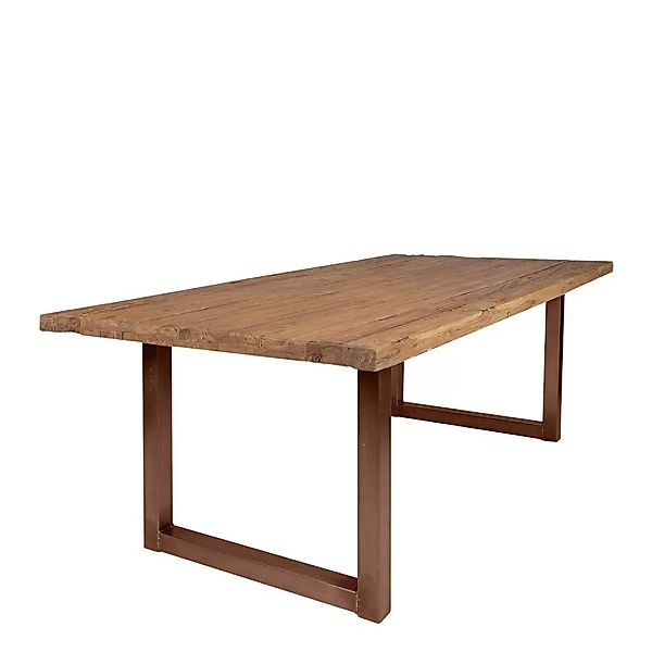 Esszimmer Tisch aus Teak Recyclingholz und Eisen Loft Design günstig online kaufen