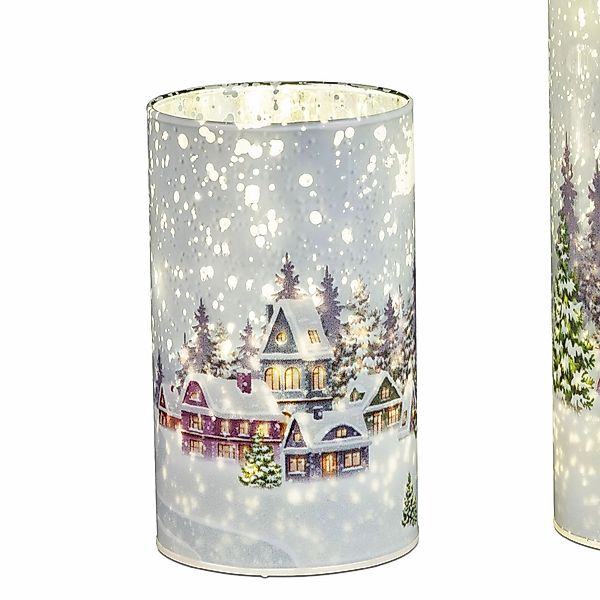 formano Nachttischlampe Winterdorf, mit Timerfunktion, Weiß, günstig online kaufen