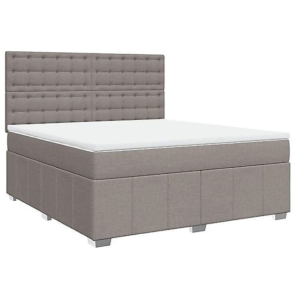 vidaXL Boxspringbett mit Matratze Taupe 180x200 cm Stoff 3291765 günstig online kaufen